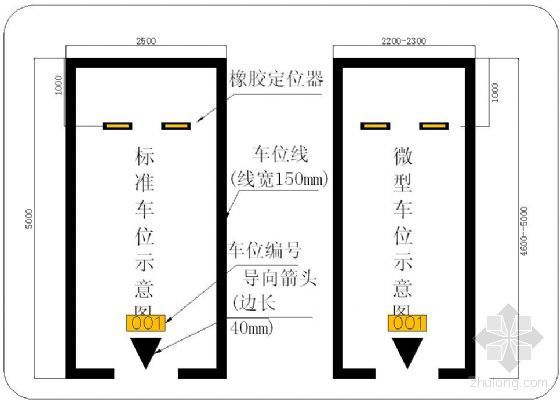 大货车停车场平面图资料下载-地面停车场交通设施平面图