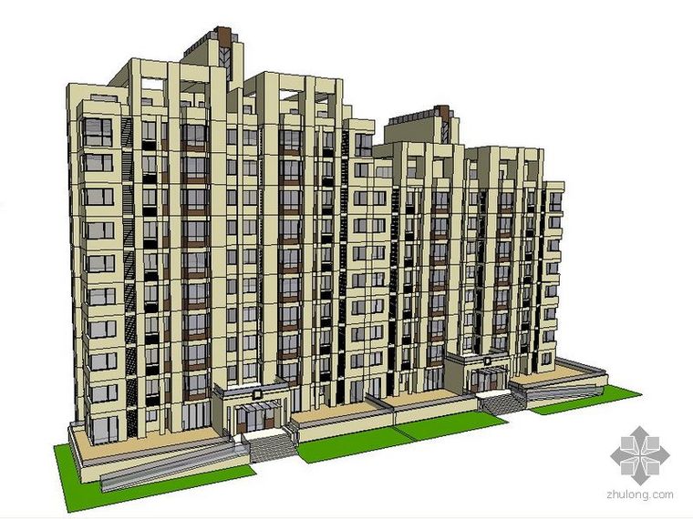 维也纳市中心住宅楼资料下载-高层住宅楼