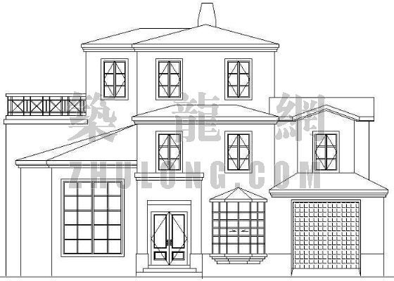湖南省三层建筑施工图纸资料下载-某三层别墅建筑施工图纸（1）