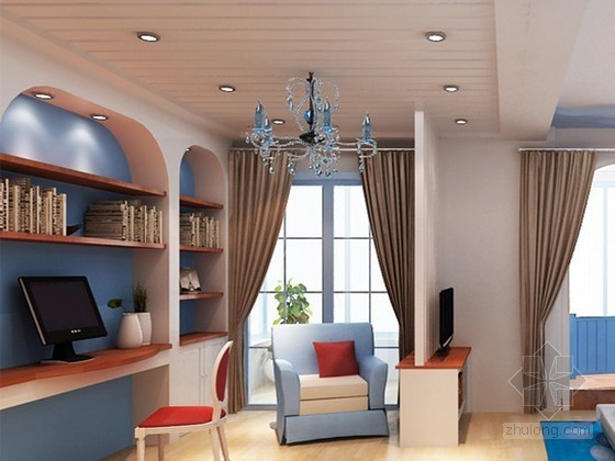 地中海卧室模型下载资料下载-地知名地产卧室3D模型下载