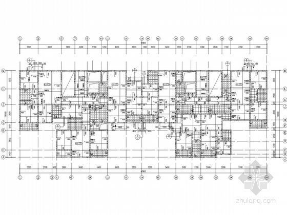 18层住宅底部三层商业加错层结构施工图(CFG桩基)-板配筋图