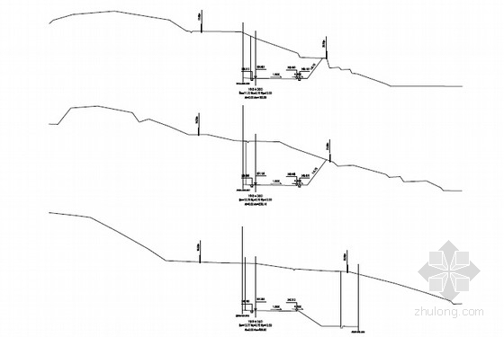 [重庆]公路互通式立交施工图设计345张（匝道 挡土墙）-互通式立交横断面设计 