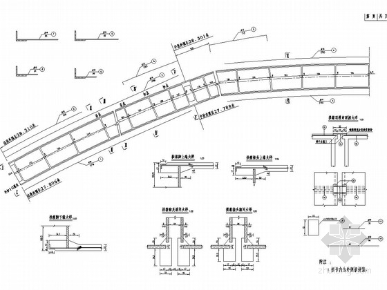 1-80米钢筋混凝土箱型肋拱桥设计套图（39张）-拱箱配筋图 