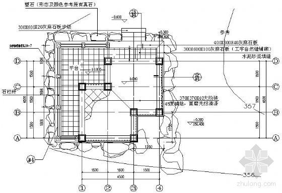 中式灰琉璃瓦双亭详图-2