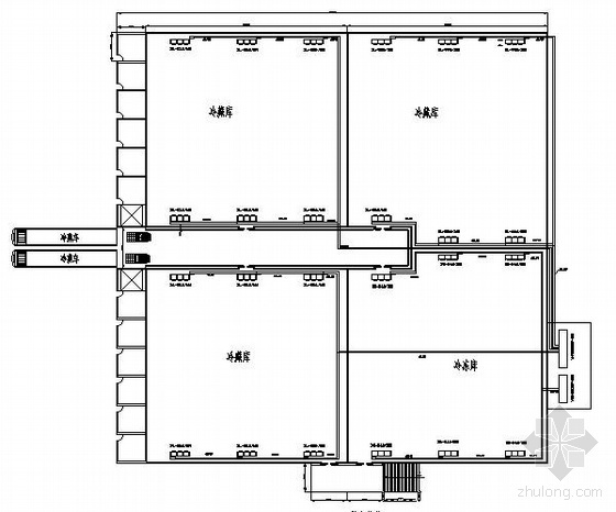 冷库管道图cad资料下载-叁仟吨冷冻冷藏库全套图纸