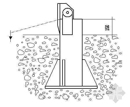 柱基础预埋图资料下载-塔吊基础支脚预埋示意图