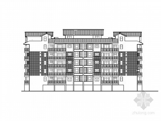 中式小区住宅楼模型资料下载-[都江堰]某住宅小区五层板式住宅楼建筑施工图(12、13号)