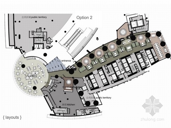 经典中式餐厅资料下载-[上海]时尚高地广场经典特色新中式餐厅设计方案图