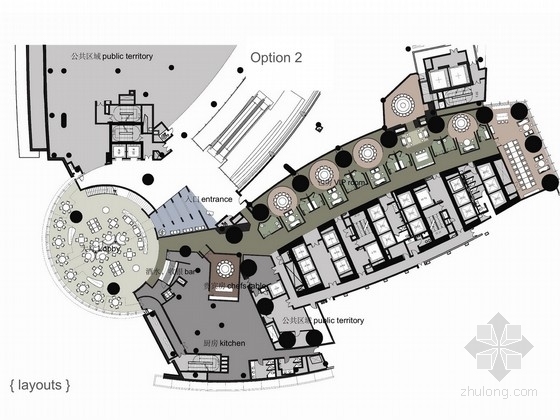 中式餐厅建筑方案资料下载-[上海]时尚高地广场经典特色新中式餐厅设计方案图