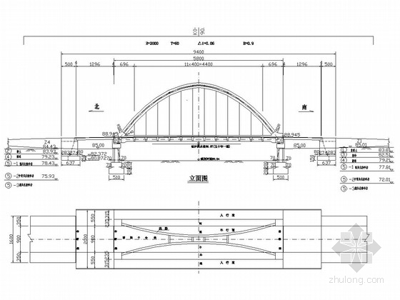 桥梁钢管栏杆图片资料下载-[浙江]市政下承式钢管混凝土提篮式系杆拱桥