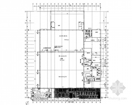 两层办公室装修工程电气施工图纸-餐厅照明平面图 