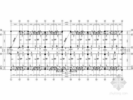 平屋顶宿舍建筑施工图资料下载-地下一层地上六层框架宿舍楼结构施工图