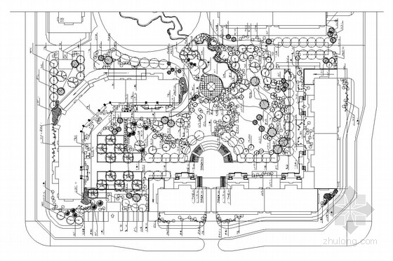 [北京]居住区园林景观工程施工图（一期）-种植图 