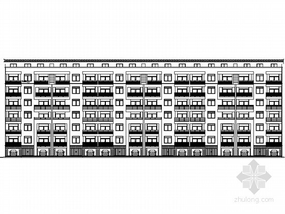 空中花园住宅户型资料下载-[孝感]某县花园住宅七层板式住宅楼建筑施工图