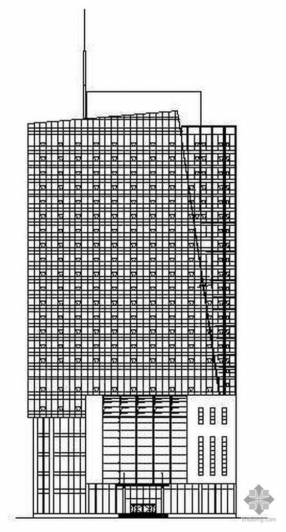 高层四星酒店方案图资料下载-某二十四层四星酒店建筑扩初图