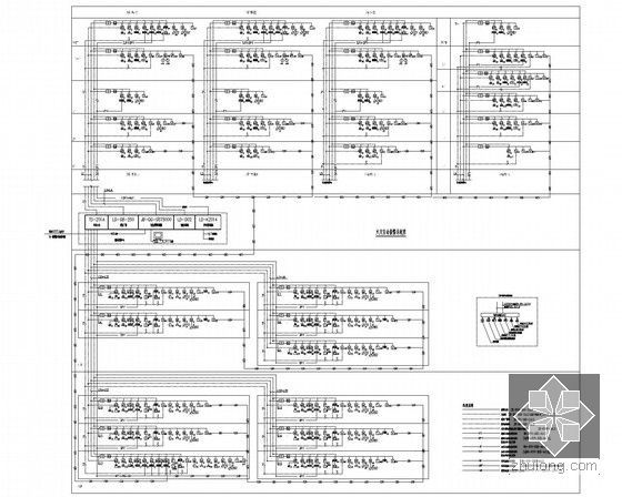 [广州]大型商业广场全套电气施工图纸128张（商业楼 公寓楼）-火灾自动报警系统图