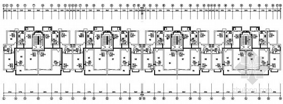 四层商住楼建筑平面图资料下载-渑池县某商住楼采暖平面图