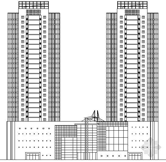 28层高层办公建筑资料下载-二十八层办公综合楼建筑方案图