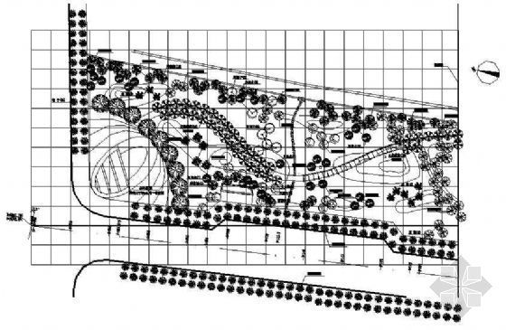 绿带种植资料下载-某城市景观绿带种植设计平面
