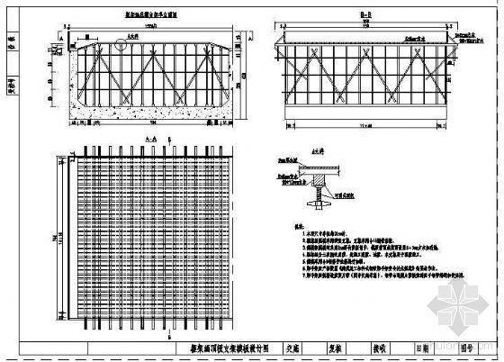 框架轻板结构住宅资料下载-框架涵顶板支架模板结构详图