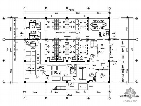 小型办公空间平阿敏图资料下载-[上海]办公空间装修图