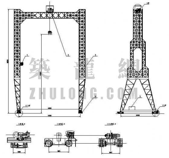 龙门吊结构图纸资料下载-大桥龙门吊起重机结构设计计算和施工方案
