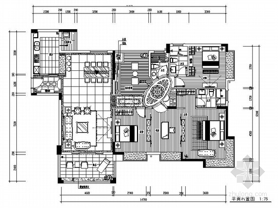 江门电力设计院图纸资料下载-[江门]水岸小区简欧五居室样板房装修图（含效果）
