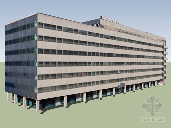 大型办公建筑SketchUp模型下载