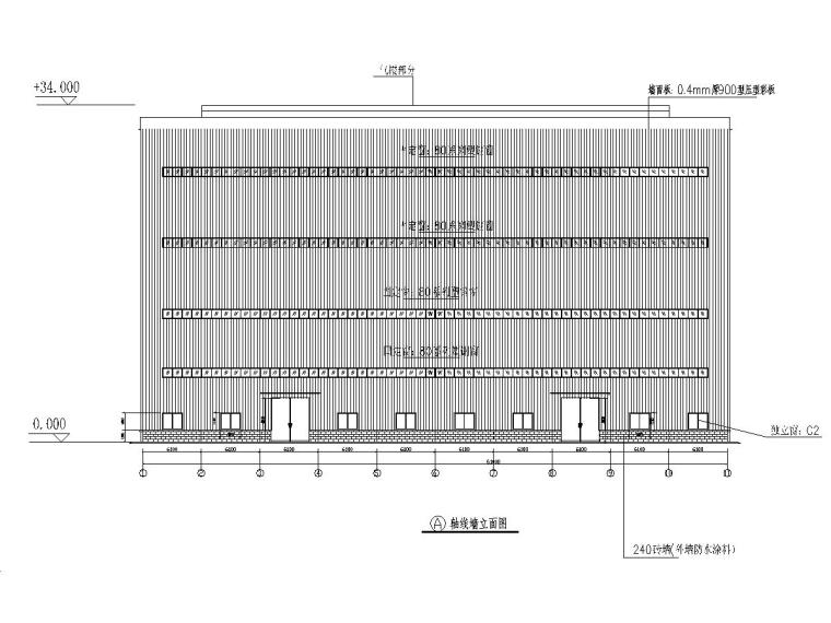 厂房地坪分仓施工资料下载-61x66x34米粉仓车间钢结构施工图