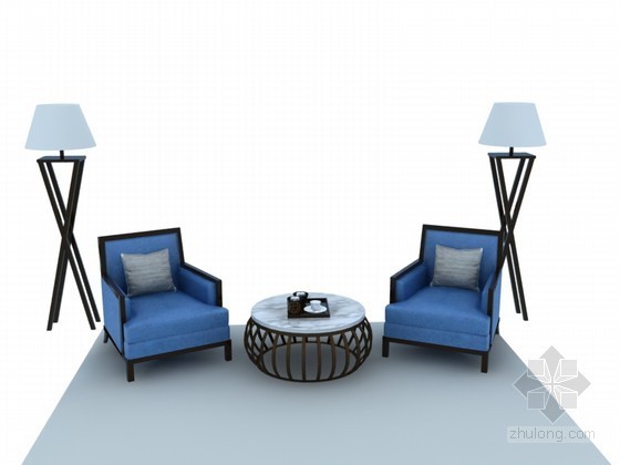 su模型休闲沙发资料下载-休闲沙发椅3D模型下载