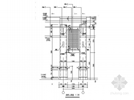 [北京]5层现代风格公寓建筑设计施工图 （国内知名地产）-5层现代风格公寓建筑设计局部详图