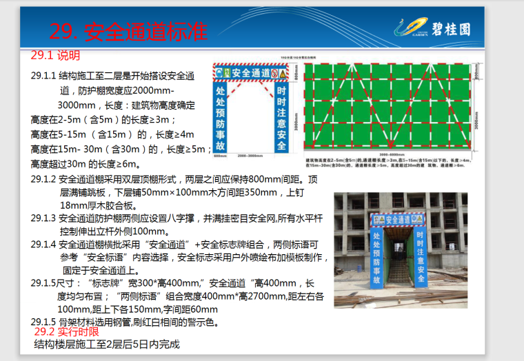 [知名地产]沈阳某项目安全生产文明施工标准化指导手册-70页-安全通道