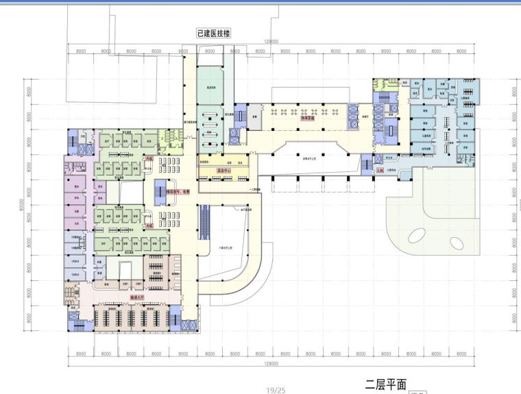 [四川]某现代风格人民医院建筑设计文本-二层平面图