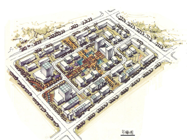 广州大学城城市规划分析资料下载-《城市规划快题100例》考研手绘资料