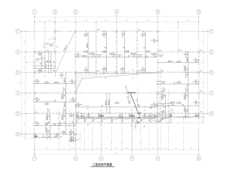 框架结构图书馆结构设计资料下载-两层钢混框架结构图书馆结构施工图（2010）
