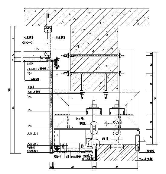 室内泳池防水施工节点图资料下载-室内吊挂详细CAD节点图
