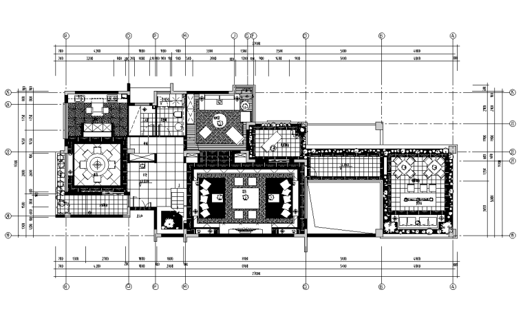 二层别墅户型图纸资料下载-[广东]新华学府春天项目别墅J1-2户型施工图