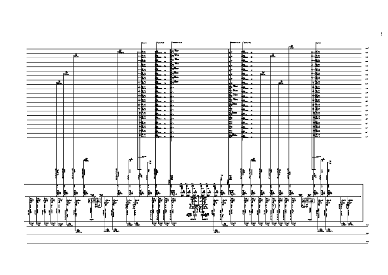 上海塔楼及地库电气施工图（附塔楼负荷计算书）-低区D3、D4干线系统图