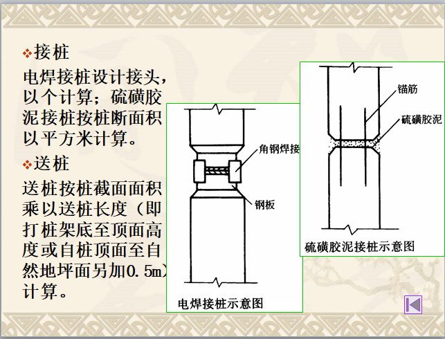 建筑土建工程量计算规则-接桩