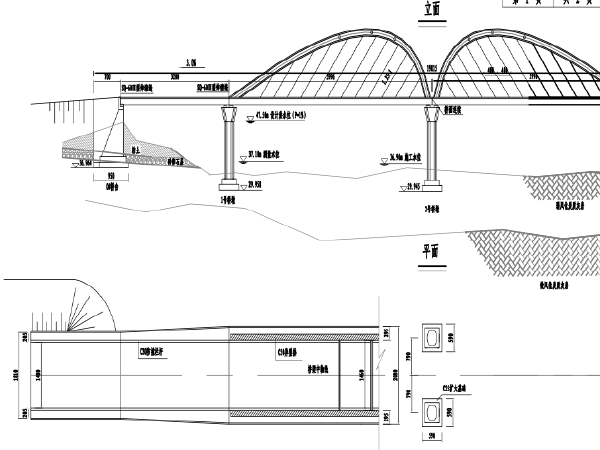 塘坝消力池图纸资料下载-[湖南]跨浏阳河大桥维修加固设计预算清单及图纸