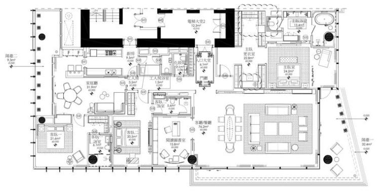 [Kelly Koppen]深圳湾一号-现代风格豪华五居室样板间室内设计方案（JPG，香港篇）-plan