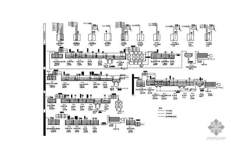 电子厂水处理资料下载-某电子厂废水处理设计流程图
