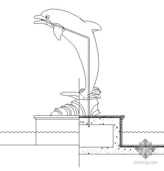 迪斯尼世界海豚饭店资料下载-海豚雕塑设计大样图
