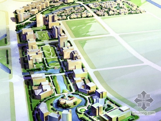 黄山茶博园概念性规划资料下载-上海某工业园研发区概念性规划设计