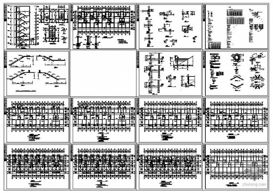 青岛住宅多层资料下载-青岛某带阁楼住宅结构图