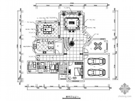 欧式别墅装修CAD资料下载-双层欧式独栋别墅装修图