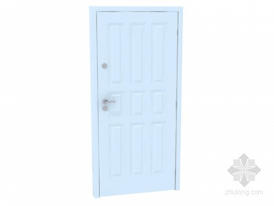 su门窗3d模型资料下载-清新免漆门3D模型下载
