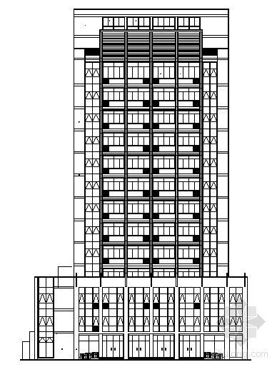 3套完整办公楼资料下载-某十三层财政局办公楼建筑结构施工图