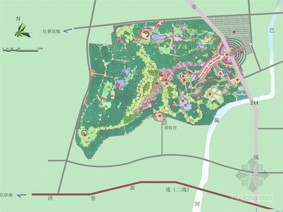 生态水系景观规划设计资料下载-[山东]生态乐园景观规划设计方案