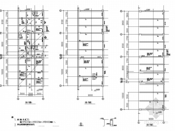 33层框筒结构资料下载-[深圳]33层框剪核心筒结构商用楼结构施工图（裙房带车库）
